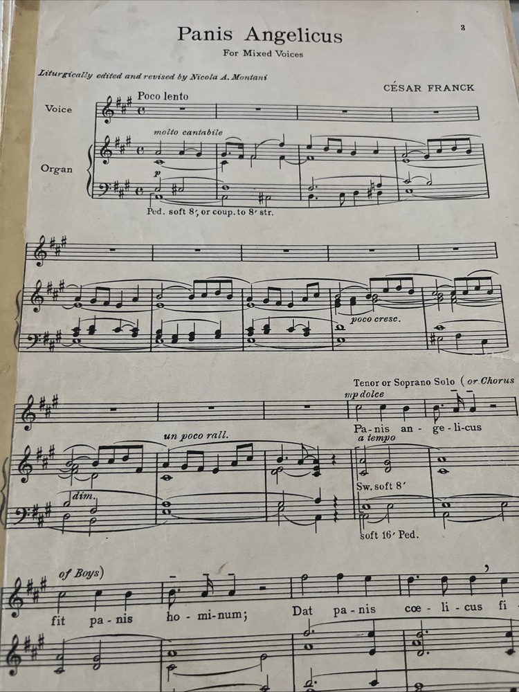 Panis Angelicus Mixed Voices Cesar Franck Montani