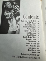 Guns N’ Roses, Use You Illusion I, Songbook, 1991