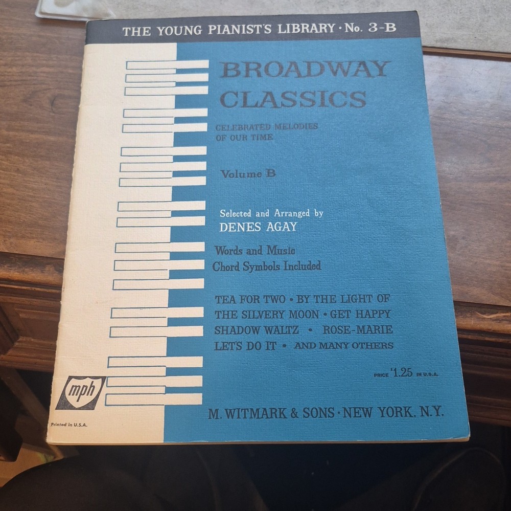 M. Witmark & Sons Broadway Classics Vol. B Piano Songbook Intermediate 359D