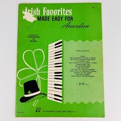 Irish Favorites Made Easy For Accordion Songbook Book