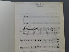 Create in Me – 1977 sheet music – SATB Vocal & Organ – Nancy & Bruce Muskrat