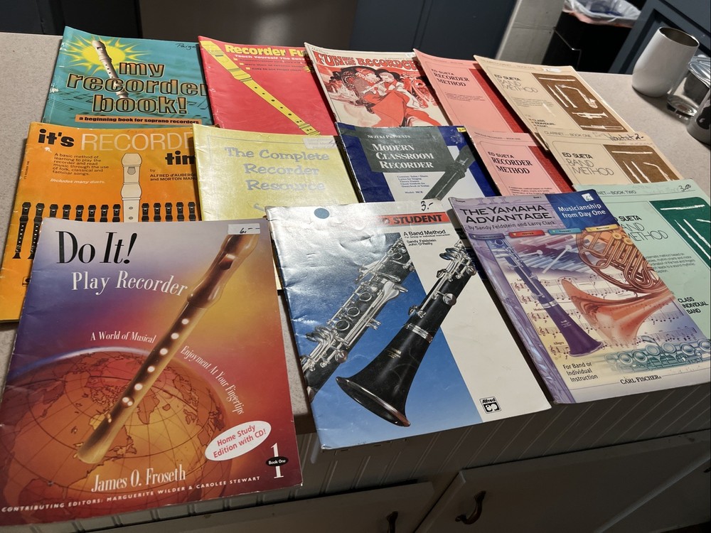 Lot Of 14 Educational Methods Recording Trumpet Cornet Clarinet Band ￼