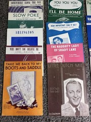 Lot of 22 Vintage Sheet Music 1940s-1950s Bing Crosby Pat Boone Standards