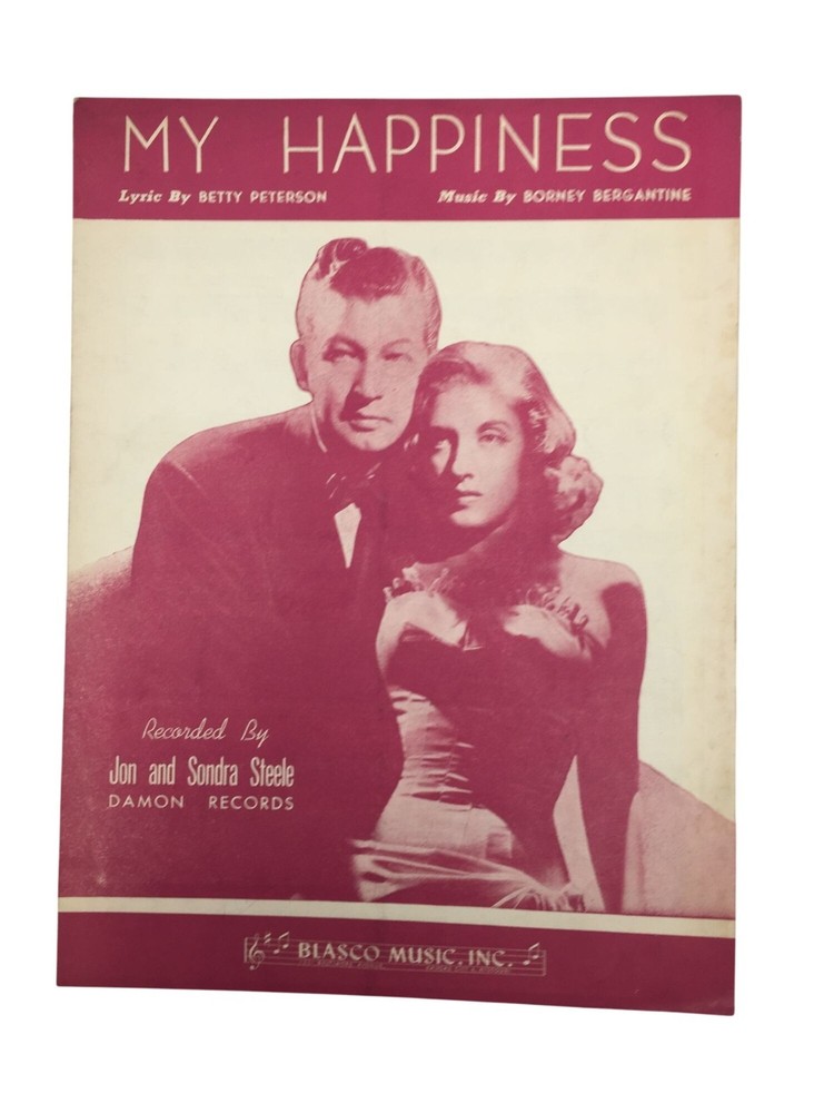 « My Happiness » Sheet Music Book by Betty Peterson and Borney Bergantine