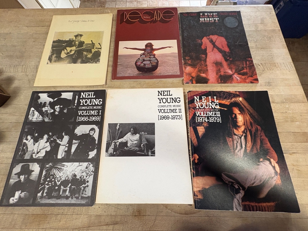 Collection of Neil Young Complete Music (3 Vols) + 3 more Guitar Songbooks (6)