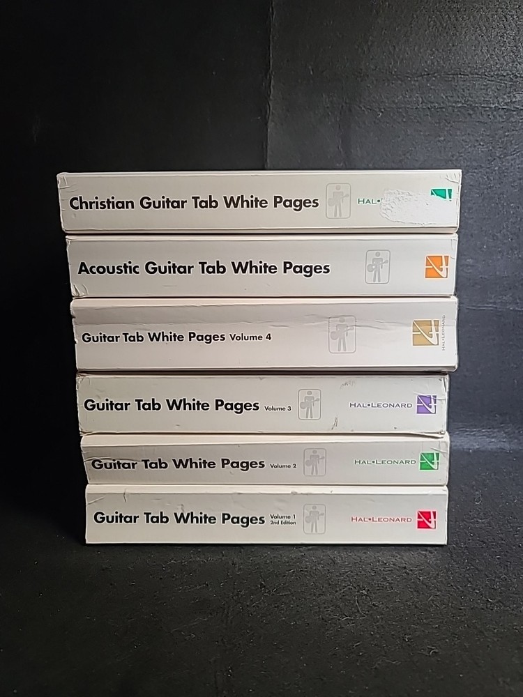 Guitar Tab White Pages Books Vol 1-4 Acoustic Christian Hal Leonard