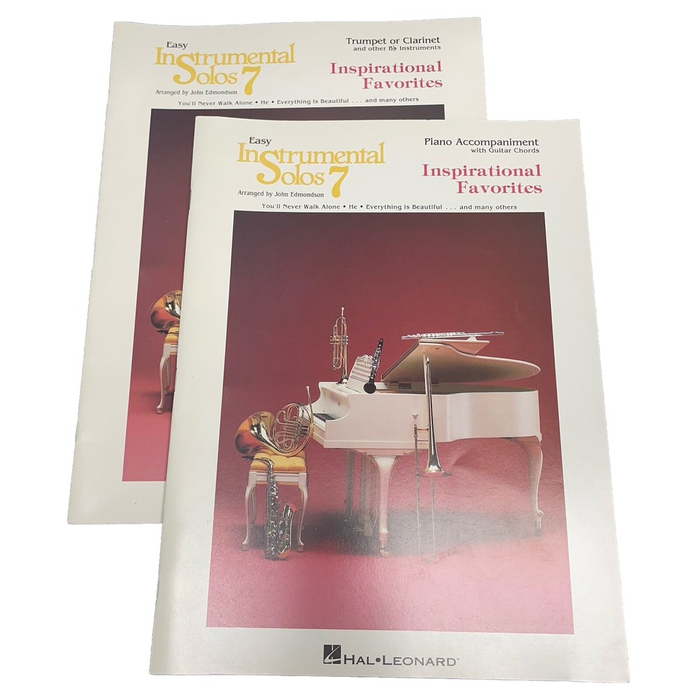 Easy Instrumental Solos 7 Inspirational Favorites Piano Trumpet Clarinet B flat