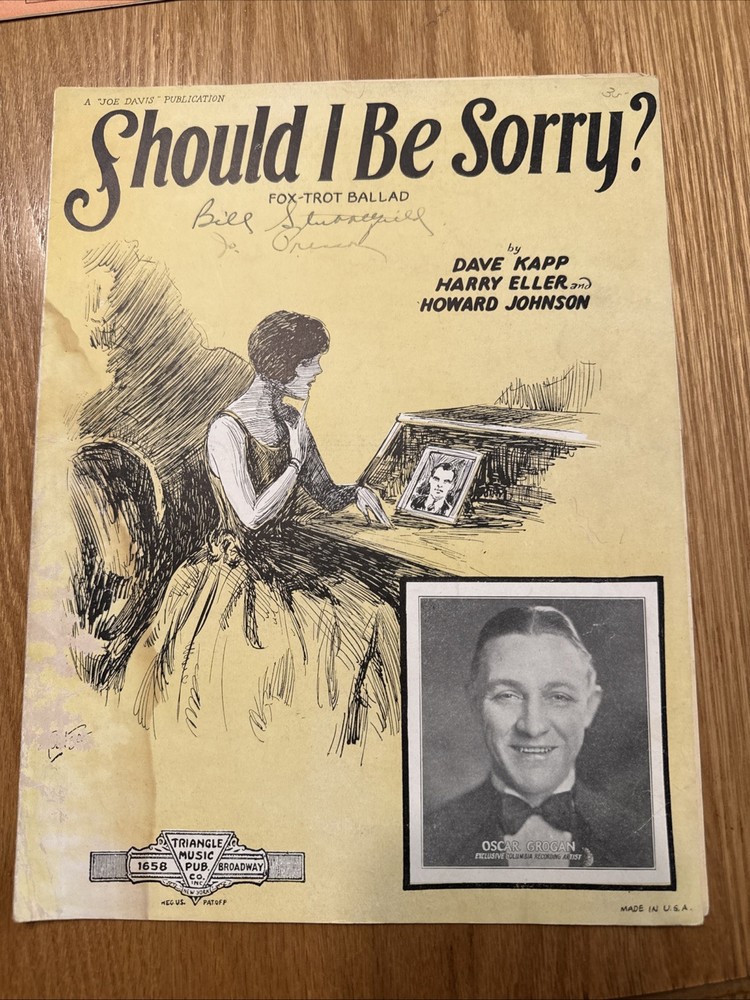 Vintage “Should I Be Sorry” (Fox-Trot Ballad) Sheet Music, 1928