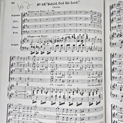 Mendelssohn Elijah An Oratorio Full Vocal Score Piano Chorus 4 Part Voices Songs