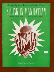 Spring In Manhattan sheet music, 1952, sung by Tony Bennett