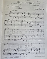 2 Songbook FRANIC POULENC Piano solo choir Orchestra Sheet Music Douze Melodies