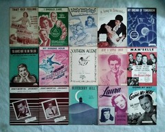 Vintage Sheet Music 75 pc Mixed Lot 1940&rsquo;s WWII Patriotic Movie Popular Songs