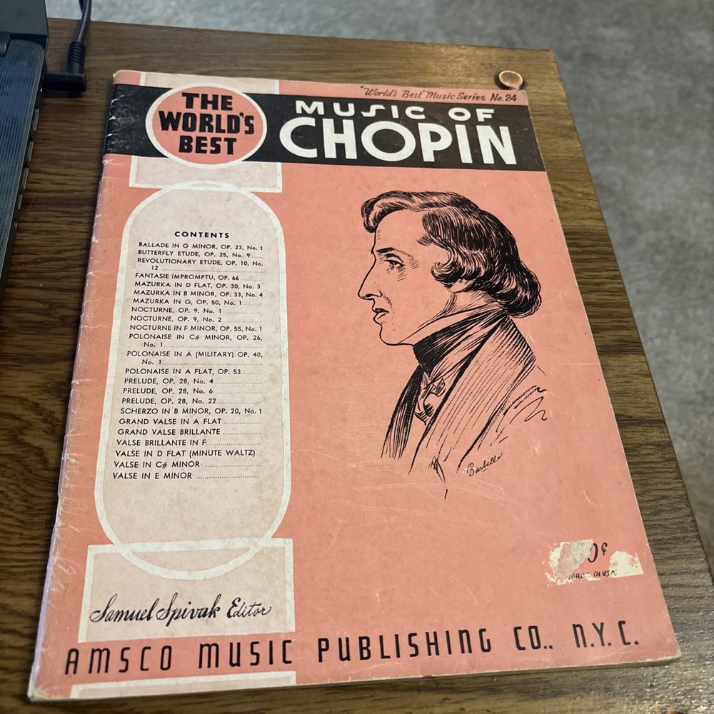 The World&rsquo;s Best Music of CHOPIN no 24 Amsco Music Piano Book 1943