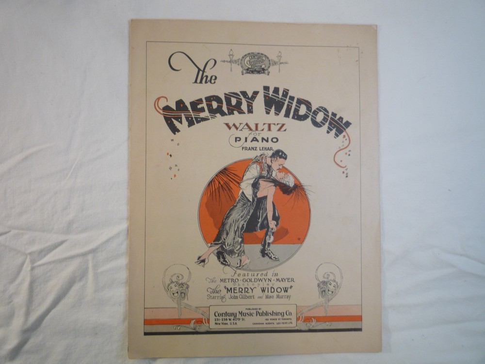 The Merry Widow Waltz for Piano Franz Lehar Sheet Music 1908 Century Music