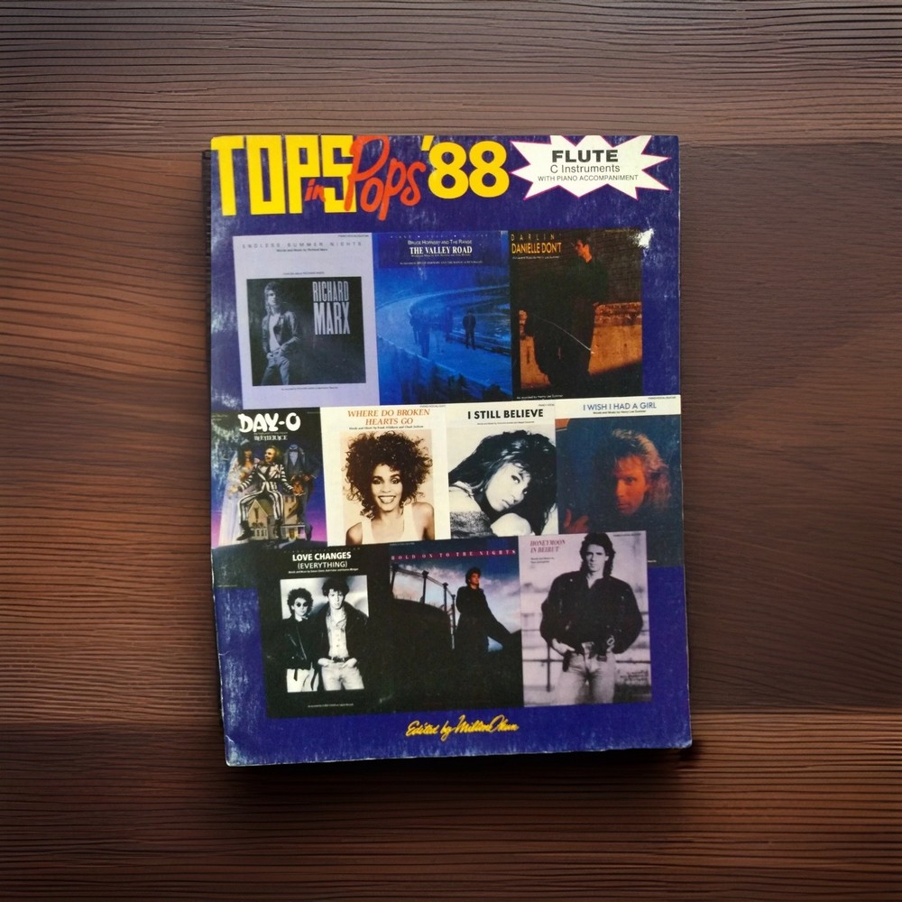 Flute Songbook Top And Pops 1988 With Piano Accompaniment VG Cond