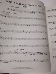 Claude Bolling Sonata for Two Pianists No 2 Piano String Bass Drums Sheet Music