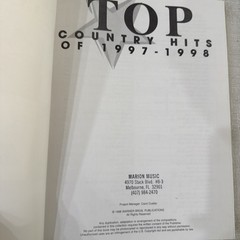 1990&rsquo;s TOP COUNTRY HITS OF 1997-1998 Piano Vocal Chords