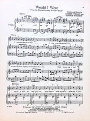 Would I Were Sheet Music Carefree Heart 1957 Failed Musical Robert Wright Flop