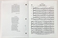 The Lamb SATB Piano Keyboard Chorus Unaccompanied Sheet Music Robert Convery