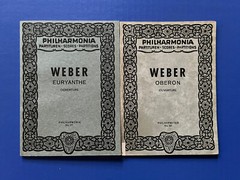 Weber – Lot of Two Overtures Euryanthe & Oberon – Eulenburg Mini Study Scores PB