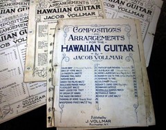 Vintage Sheet Music – Multiple Arrangements for Hawaiian Guitar by Jacob Vollmar