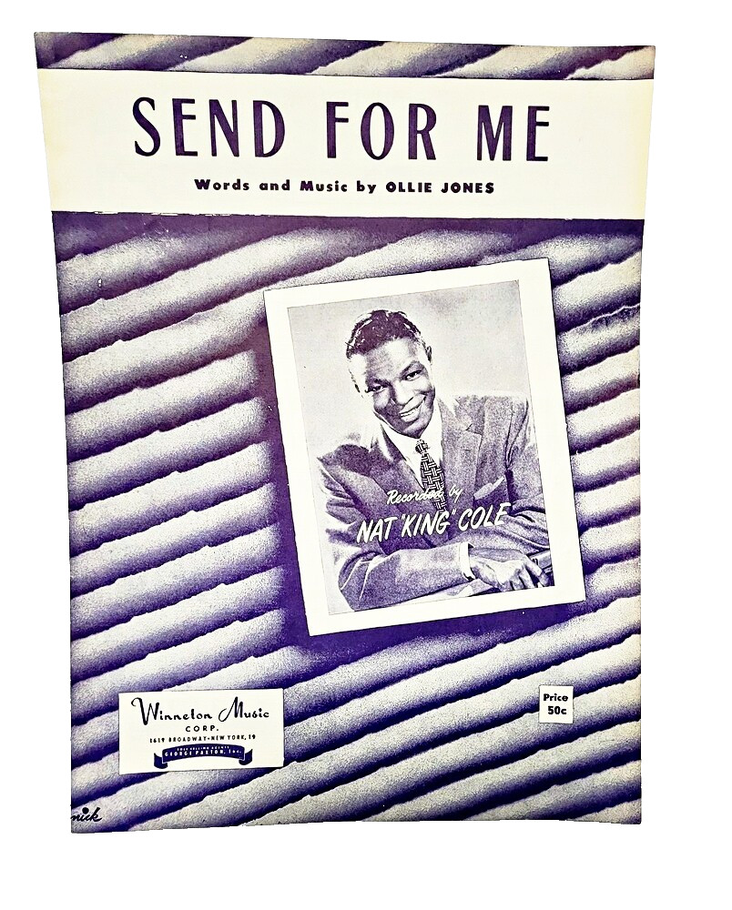 Send For Me Nat King Cole Sheet Music 1957