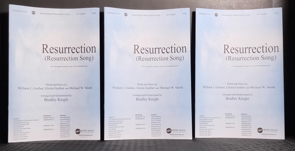 Resurrection Resurrection Song SATB Choral Sheet Music Lot of 12 Word Music Gait