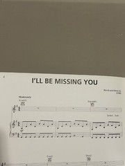 PUFF DADDY aka DIDDYw/FAITH EVANS sheet music I&rsquo;LL BE MISSING YOU-1997 7 pp (NM)
