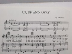 Up Up And Away Sheet Music 5th Dimension Piano Guitar Vocals Easy Listening F5AD