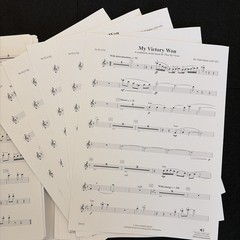 My Victory Won Todd Stalter Concert Band Complete Set Score Parts Grade 3.5
