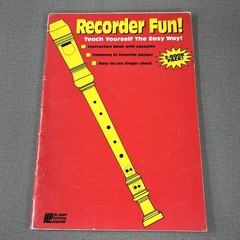 Recorder Fun ~ Teach Yourself the Easy Way 1990 Hal Leonard ~ Trade Paperback