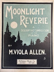 Moonlight Reverie By M Viola Allen Piano Antique Sheet Music Large Format 1904