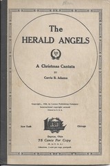 Lorenz 6×9 Songbook 1924 The Herrald Angels Christmas Cantal by Carrie B. Adams