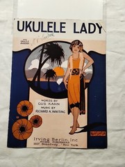 Ukulele Lady by Kahn & Whiting Hawaii Sunset Hibiscus Irving Berlin Sheet Music