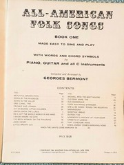 Vintage 1966 All American Folk Songs Book One Sheet Music Musicord Publications