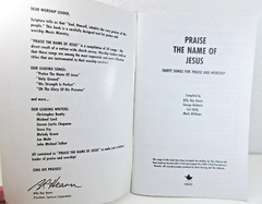 Vtg Songbook Praise The Name Of Jesus Sparrow Corp Hearn Baldwin Kelly Williams
