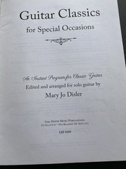 Guitar Classics For Special Occasions Intermediate Classical Guitar Song Book