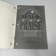 Made for Praise Camp Kirkland Gospel Choir Music Jack Price Sheet Music Book