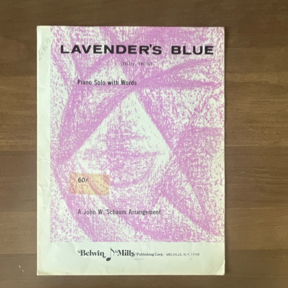 Lavender&rsquo;s Blue Piano Solo Sheet Music Belwin Mills Publishing Corp.