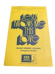 1 Vtg 1978 Jesus Knows Me This I Love SATB Choir Sheet Music Fred Bock Gospel