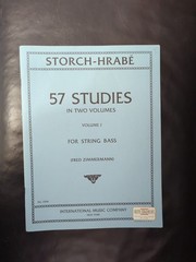 57 Studies In Two Volumes Volume 1 For String Bass Fred Zimmermann Storch-Hrabe