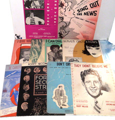 Lot of 146 Pieces Of Vintage 1930&rsquo;s-1950&rsquo;s Sheet Music / song books from movies+
