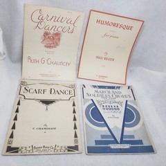 Vintage Sheet Music Lot 1930s 1940s Big Band Classical Folk Songs Piano Student