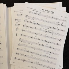My Victory Won Todd Stalter Concert Band Complete Set Score Parts Grade 3.5