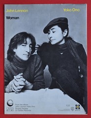 John Lennon Yoko Ono Woman Sheet Music Piano Vocal Guitar 1981 Lenono USA SELLER