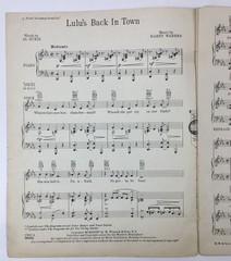 Lulu&rsquo;s Back In Town Piano Ukulele Sheet Music Broadway Gondolier M Witmark 1935
