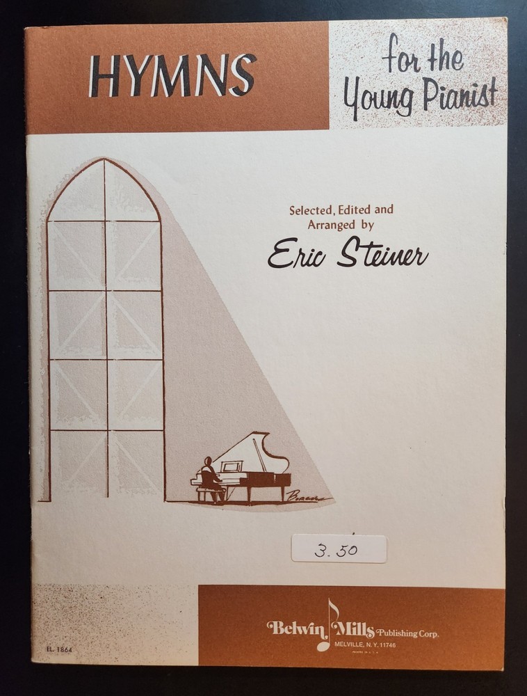 Hymns for the Young Pianist Eric Steiner; Vintage Piano Sheet Music Book