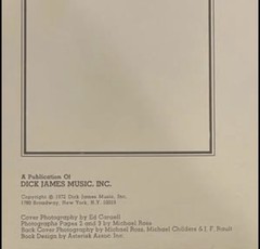 Elton John Honky Chateau Songbook for Piano, Voice & Guitar Rock, Dick James