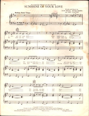 1968 CREAM vintage rock sheet music « SUNSHINE OF YOUR LOVE » by Eric Clapton