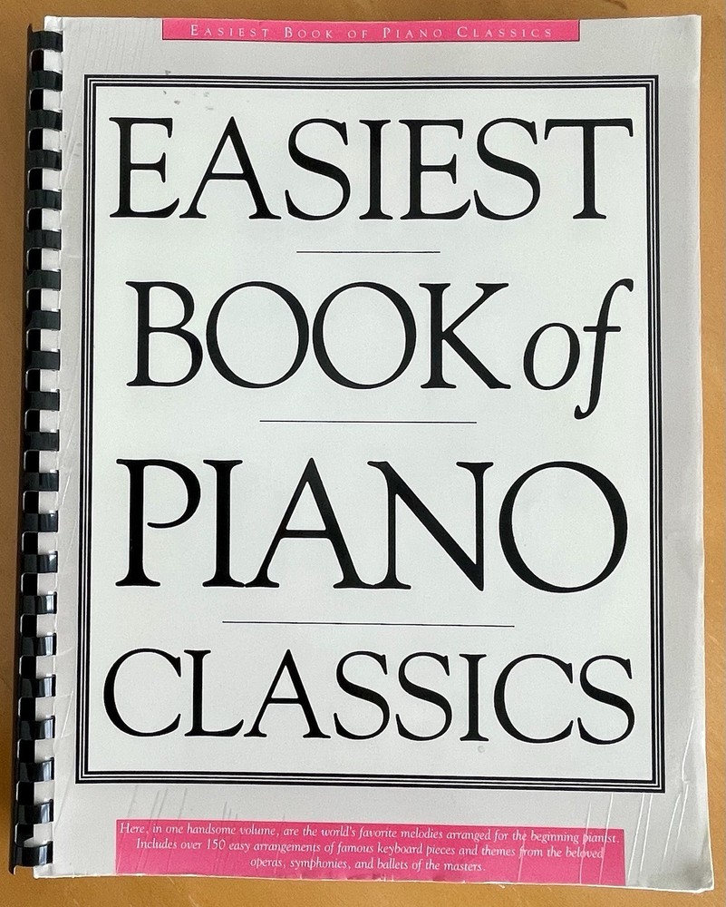 Easiest Book of Piano Classics – Intermediate – Comb Bound – Amsco 1997